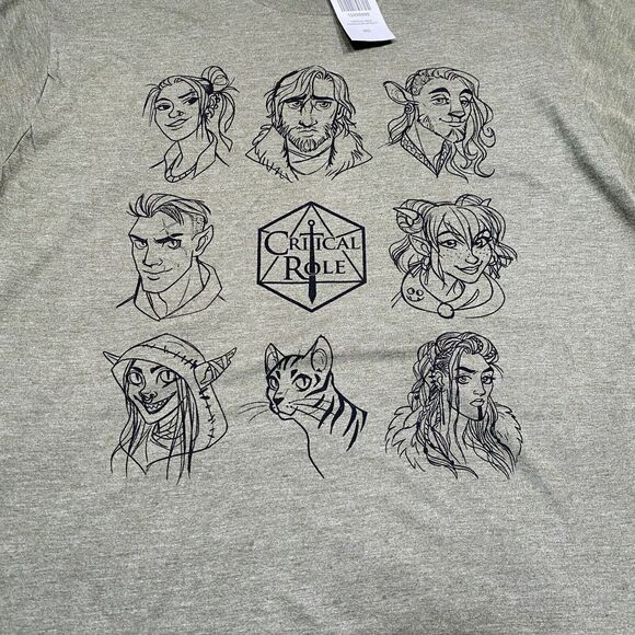 Critical Role Mighty Nein Sketch Characters S/S Shirt - Picture 3 of 3